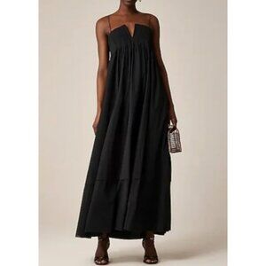 J.Crew Collection strapless notched maxi dress black classic money sz 10